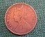Монета 1/4 анны 1892 года. One quarter anna. Британская Индия, India. Виктория.