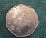Монета 50 пенсов 2006 года. Fifty pence. Цветок. Гернси, Guernsey. Елизавета II.