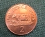 Монета 2 пенса 2003 года. Two pence. Коровы, стадо. Гернси, Guernsey. Елизавета II.