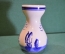 Ваза вазочка фарфоровая "Корабль мельница". Фарфор. Роспись. Delft. Голландия.
