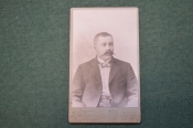 Фотография визитка старинная. Мужчина с усами. Фото Локш. Ашхабад. Царская Россия. 
