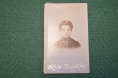 Фотография визитка старинная. Девушка. Мода. Фото Вепрейского. Чистополь. Царская Россия.