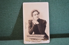 Фотография старинная. Симпатичная Девушка. Мода. Фото Вепрейского. Чистополь. Царская Россия. 1900