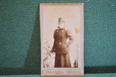 Фотография визитка старинная. Девушка в шляпке. Фото Софонова. Чистополь. Царская Россия. 1898 год.