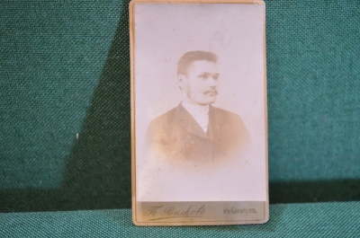 Фотография старинная визитка визит портрет. Юноша. Фото Вилков. Сарапул. Царская Россия. 