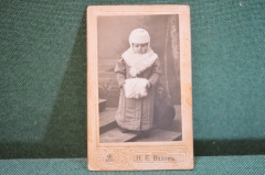 Фотография старинная. Девочка ребенок. Муфта. Мода. Фото Валов. Екатеринбург. Царская Россия. 
