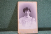 Фотография старинная. Девушка. Мода. Фото Иванова. Казань. Царская Россия. 1908 год. #1