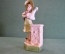 Статуэтка, карандашница фарфоровая "Девочка с бутылкой". Фарфор, бисквит. Германия. 