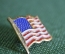 Знак, значок "Флаг США". Тяжелый металл, цанга.