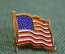 Знак, значок "Флаг США". Тяжелый металл, цанга.