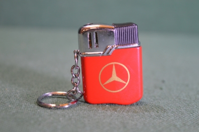 Зажигалка газовая, брелок "Mercedes, Мерседес". Эмблема. Рабочая.