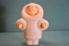 Игрушка пластиковая "Якутка, ненка, чукча, эскимоска". Дутыш. Колкий пластик. 