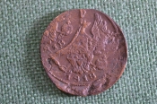Монета 1 копейка 1818 года, ЕМ НМ. Брак, двойной удар, смещение. Александр I, Российская Империя. Монета 1 копейка 1818 года, ЕМ НМ. Брак, двойной удар, смещение. Александр I, Российская Империя.