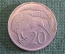 Монета 20 центов 1976 года. Птица Киви. Елизавета II. New Zealand. Новая Зеландия.