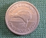 Монета 1 флорин 1950 года. Птица Киви. One Florin. Георг VI. New Zealand. Новая Зеландия.