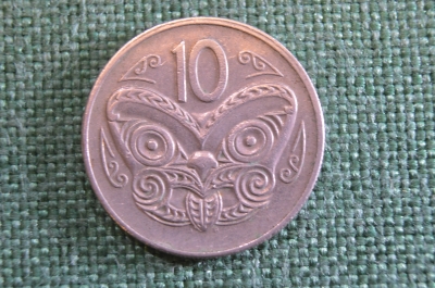 Монета 10 центов 1978 года. Ten cents. Елизавета II. New Zealand. Новая Зеландия.