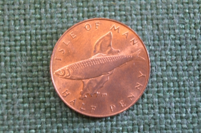 Монета 1/2 пенни 1978 год. Isle of Man. Half Penny. Елизавета II. Остров Мэн.