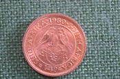 Монета 1/4 пенни 1960 год. Фартинг. South Africa. Suid-Afrika. Quarter penny. Елизавета II. ЮАР.