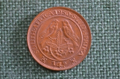 Монета 1/4 пенни 1950 год. Фартинг. South Africa. Suid-Afrika. Quarter penny. Георг VI. ЮАР.