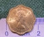 Монета 2 цента 1957 год. Ceylon. Two Cents. Елизавета II. Цейлон.
