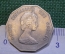 Монета 1 доллар 1989 год. East Caribbean States. One Dollar. Восточные Карибы. Елизавета II.