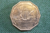 Монета 1 доллар 2003 год. One Dollar. One dollar. Belize 2003. Елизавета II. Белиз.