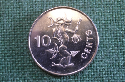 Монета 10 центов 2005 год. Solomon Islands. Ten Cents. Елизавета II. Соломоновы Острова.