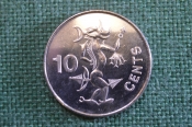 Монета 10 центов 2005 год. Solomon Islands. Ten Cents. Елизавета II. Соломоновы Острова.