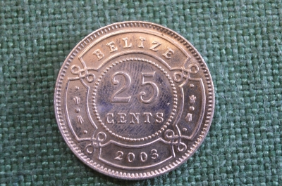 Монета 25 центов 2003 год. Belize. Twenty five Cents. Елизавета II. Белиз.