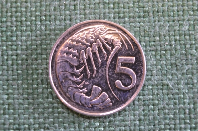 Монета 5 центов 2005 год. Cayman Islands. Five cents. Елизавета II. Каймановы Острова.