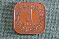 Монета 1 цент 1940 год. Commissioners of Currency Malaya. One Cent. Георг VI. Малайя.