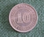 Монета 10 центов 1927 год. Ten cents. Георг V. Straits Settlements. Серебро. Стрейтс-Сетлментс.