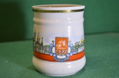 Чашка кружка фарфоровая "850 лет Москве 1147-1997 Кремль". Фарфор. Вербилки. 1997 год.