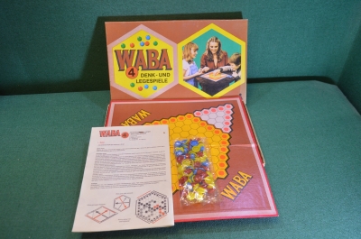 Игра настольная логическая "Waba". Коробка. Инструкция. ГДР. Германия. 