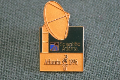 Знак значок "Олимпиада Атланта 1996". Тяжелый металл. США. Америка.