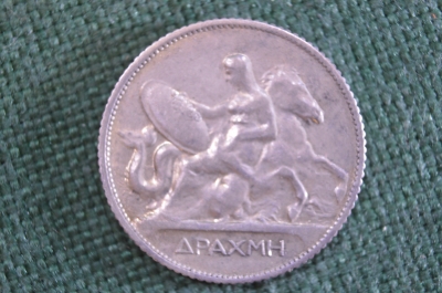 Монета 1 драхма 1910 года. Серебро. Греция.
