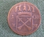 Монета 1 эре оре 1724 года. Медь. Швеция.