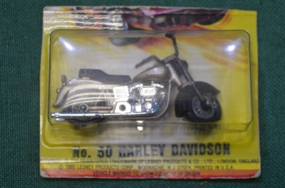 Модель мотоцикл "Harley Davidson". Matchbox. Блистер. Великобритания. 1980 год.