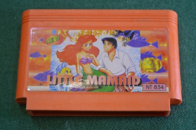 Картридж игра "Little Mermaid Mamaid". Dendy. Денди. Игровая приставка. Винтаж.