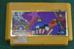 Картридж игра "Captain America". Dendy. Денди. Игровая приставка. Винтаж.