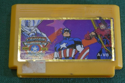 Картридж игра "Captain America". Dendy. Денди. Игровая приставка. Винтаж.