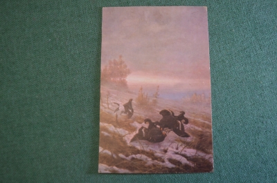 Открытка старинная "Поединок". Граф Муравьев. Изд. Ришар. Царская Россия. #S2