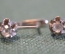 Серьги серебряные. Серебро 875 проба звезда. Горный хрусталь? СССР.