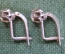 Серьги серебряные. Серебро 875 проба звезда. Горный хрусталь? СССР.