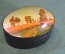 Шкатулка лаковая "Рожь. С картины Шишкина". Авторская. Федоскино. Роспись.