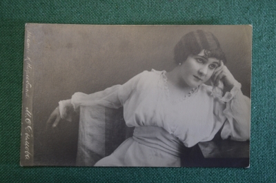 Открытка "Актриса М.С. Дымова. Театр Незлобина". Фотография. Российская Империя. #O8