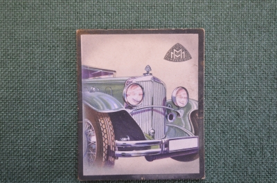 Карточка, вкладыш "Ретро-автомобили марки Майбах Цеппелин, Maybach Zeppelin". Реклама. #O1