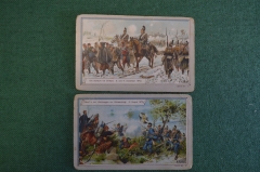 Карточка, вкладыш "Битвы при Вейсенбурге и Орлеане, 1870 год". Реклама Barbarossa-Germania. #O2