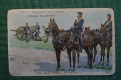 Карточка, вкладыш "Британская полевая артиллерия. Anker-Hausmittel". Реклама F. Ad. Richter. #O2