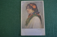 Открытка старинная "Цыганка". Юлиус Клабер. Австрия. До 1917 года. #S1